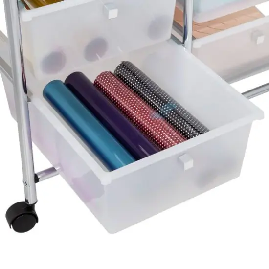 Honey Can Do Chrome 12-Drawer Rolling Craft Storage Cart {6}