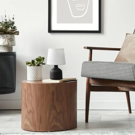 Simple Designs Mini Bocksbeutal Ceramic Table Lamp Black {6}