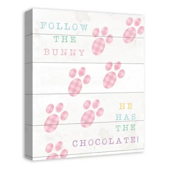 Bunny Has Chocolate 16" x 20" Canvas Wall Art {3}