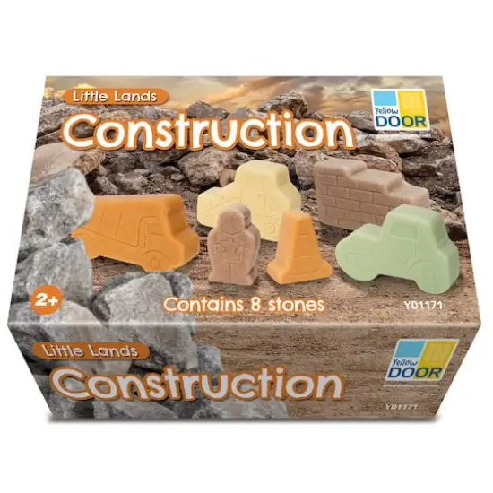 Yellow Door Little Lands Construction Stone Figure Play Set {6}