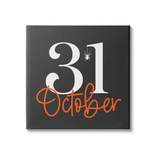 Stupell Industries 31 October Halloween Date Canvas Wall Art {1}
