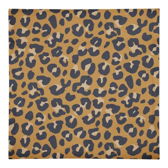 Leopard Cotton Twill Napkin Gold {1}