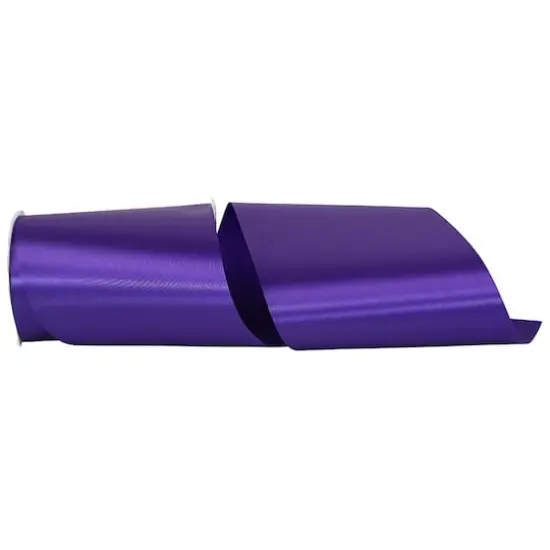JAM Paper 6" x 50yd. Single Face Satin Allure Ribbon Regal Purple {1}