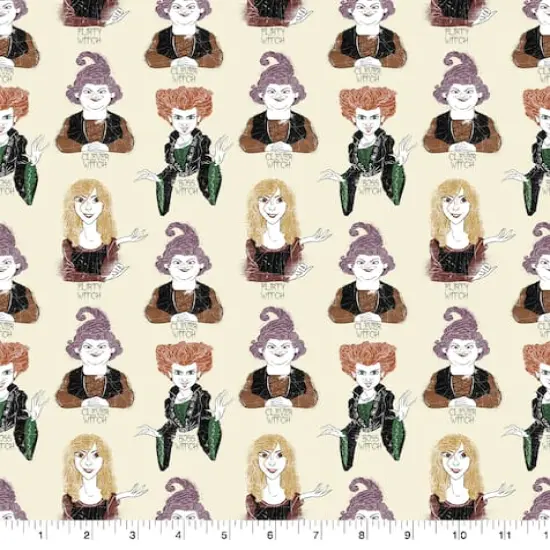 Disney Hocus Pocus Three Witches Cotton Fabric {1}