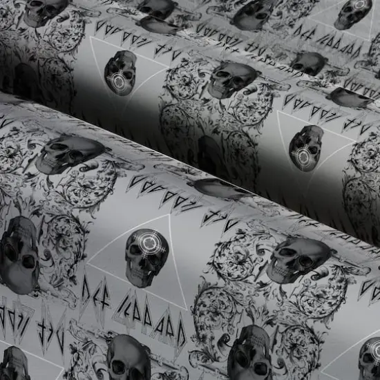 Epic Def Leppard Skulls Cotton Fabric {4}