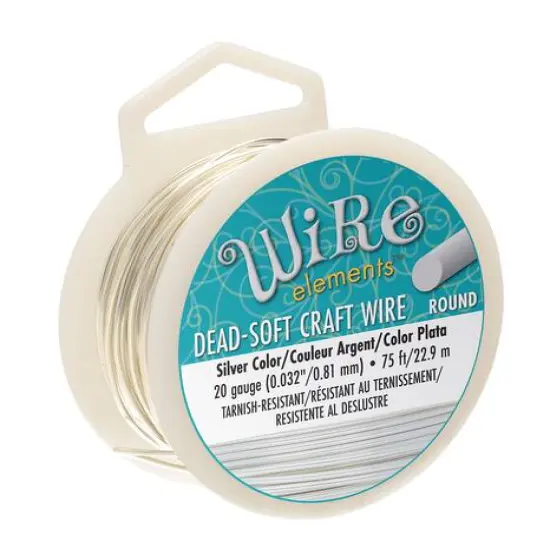 The Beadsmith&reg; Wire Elements&trade; 20 Gauge Tarnish Resistant Soft Temper Wire, 75ft. Silver {1}