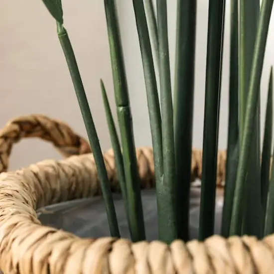 Glitzhome&reg; 5.25ft. Faux Bird of Paradise Plant in Pot {9}