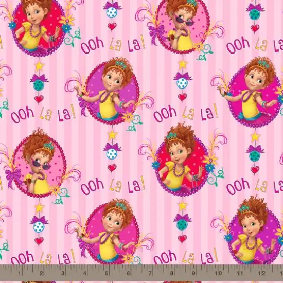 Disney&reg; Fancy Nancy Hot Pink Fancy Nancy Framed Cotton Fabric {3}