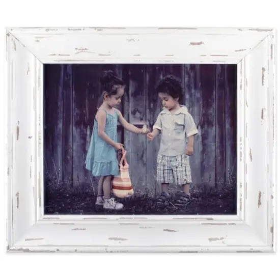 DII&reg; White Distressed 8" x 10" Picture Frame {1}