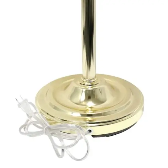 Lalia Home Torchiere Floor Lamp with 2 Reading Lights Gold/White Shades {10}