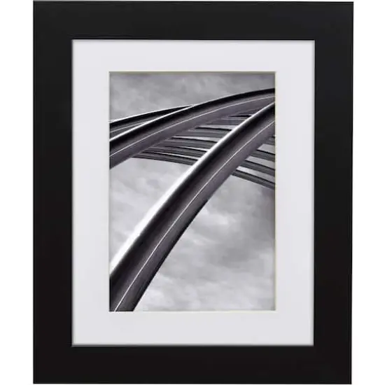 Craig Frames 4 Pack Bauhaus Mystic Satin Black Picture Frame with Mat {3}