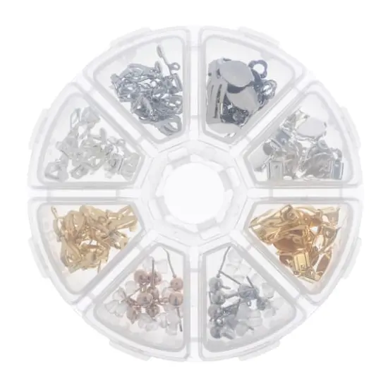 John Bead Earring Mix Assortment Round 8 Slot Jewelry Making Kit, 80ct. {3}