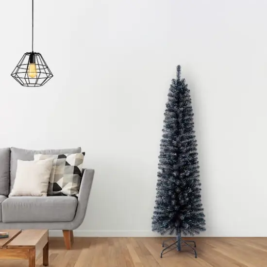 6ft. Unlit Black Sparkle Artificial Christmas Tree by Ashland® {3}