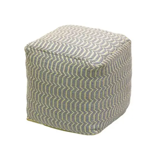16" Hand Woven Pouf Ottoman Sand {2}