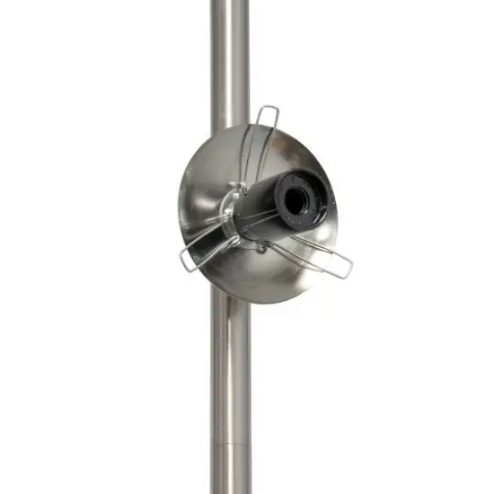 Simple Designs 66" Standing Tree Floor Lamp Brushed Nickel {7}