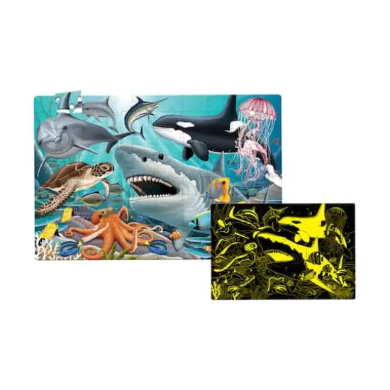 Puzzle Doubles! - Glow in the Dark Sea Life: 100 Pcs {3}