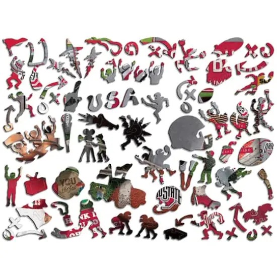 College Football Wooden Retro Series 333 Piece Jigsaw Puzzle Ohio State Buckeyes {4}