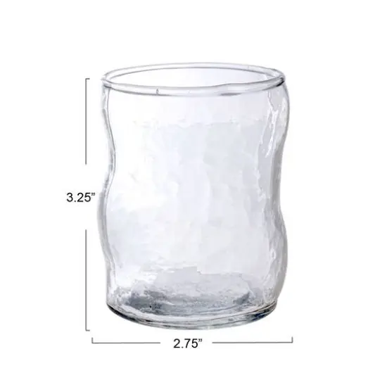 Hello Honey® 7oz. Clear Organic-Shaped Reclaimed Glass Drinking Glasses, 12ct. {5}