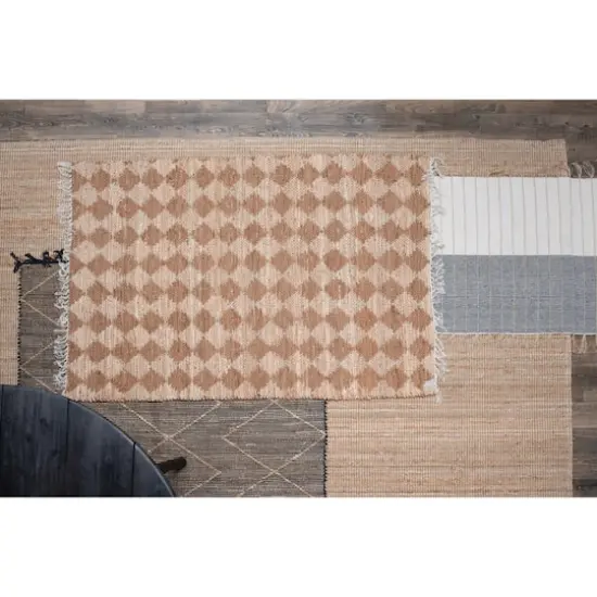 Hello Honey&reg; Black & Natural Woven Cotton & Jute Rug, 7ft. x 5ft. {3}