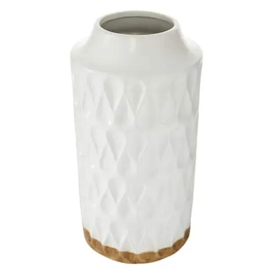 16" White Porcelain Contemporary Vase {3}
