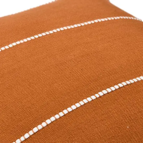 Hello Honey&reg; Orange Square Interwoven Striped Cotton Pillow Cover {4}