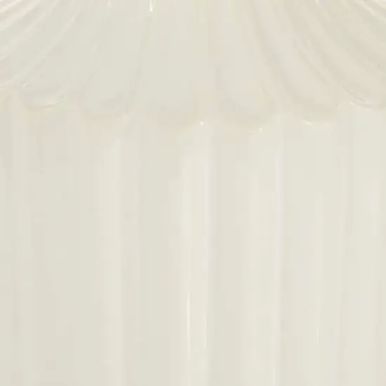 White Ceramic Modern Vase, 13" x 6" x 6" {5}