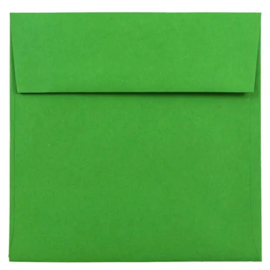 JAM Paper 6" Square Colored Invitation Envelopes, 25ct. Green Recycled {1}