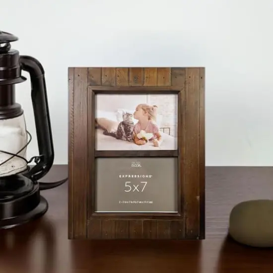Expressions™ 2 Opening 5" x 7" Espresso Salvage Chic Frame by Studio Décor® {1}