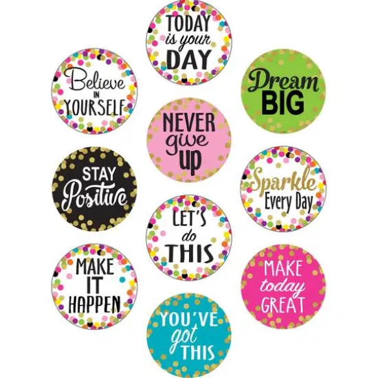 Teacher Created Resources Confetti Positive Sayings Accents, 3 Packs of 30 {3}