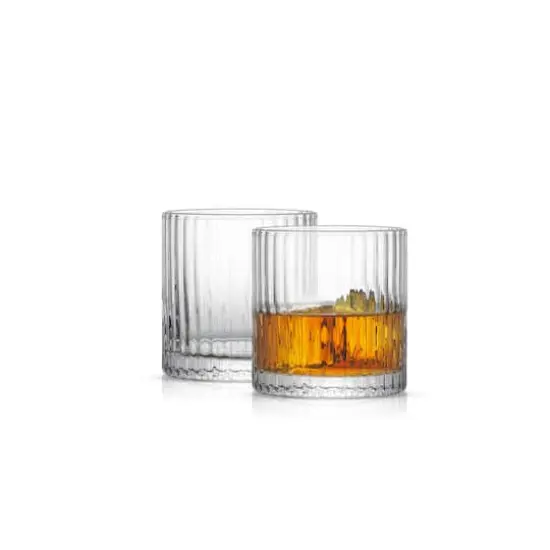 JoyJolt&reg; 10oz. Elle Fluted Double Old Fashion Whiskey Glasses, 2ct. {1}