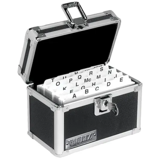 Vaultz Black 3" x 5" Storage Box {4}