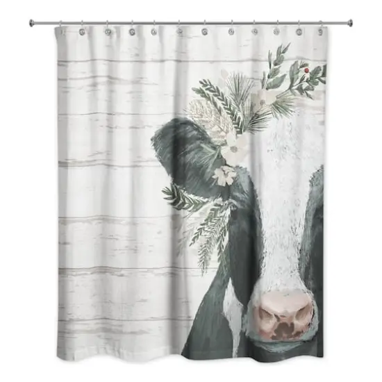 Floral Dairy Cow 71" x 74" Shower Curtain {3}