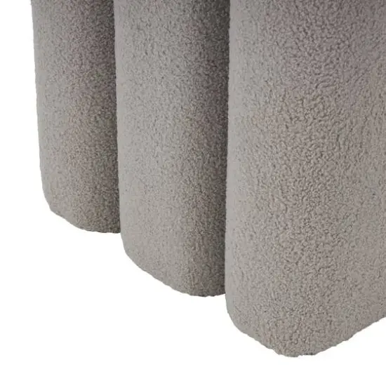 18" W-Shaped Room Ottoman Gray {6}