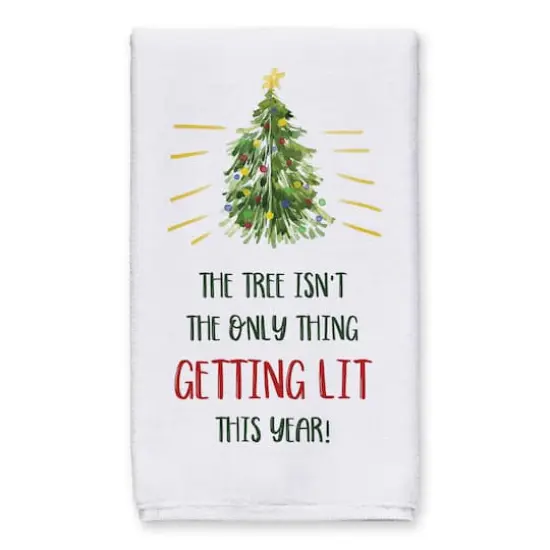 Getting Lit Xmas Tree Tea Towels - Set of 2 {3}