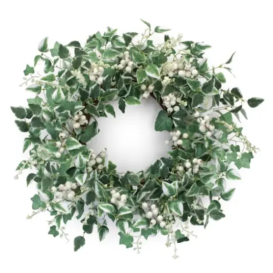 23.5" Mixed Foliage & Berry Wreath {1}