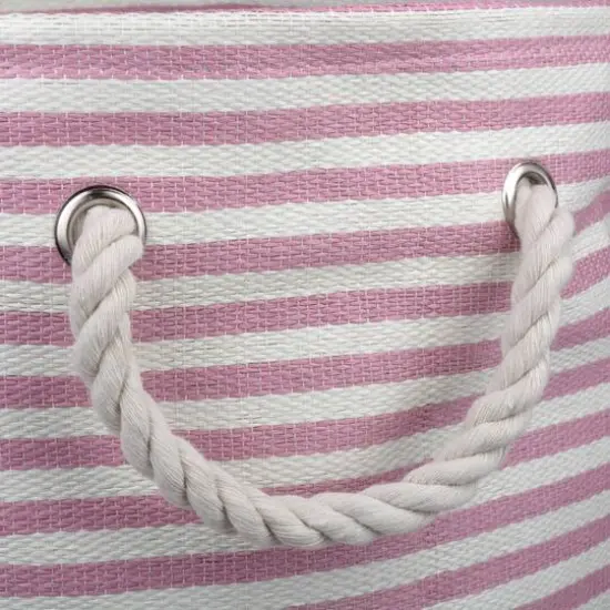 DII&reg; 20" Pinstripe Woven Paper Storage Bin Rose {7}