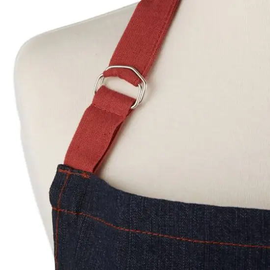 Bon Appetit Denim Embroidered Apron {4}