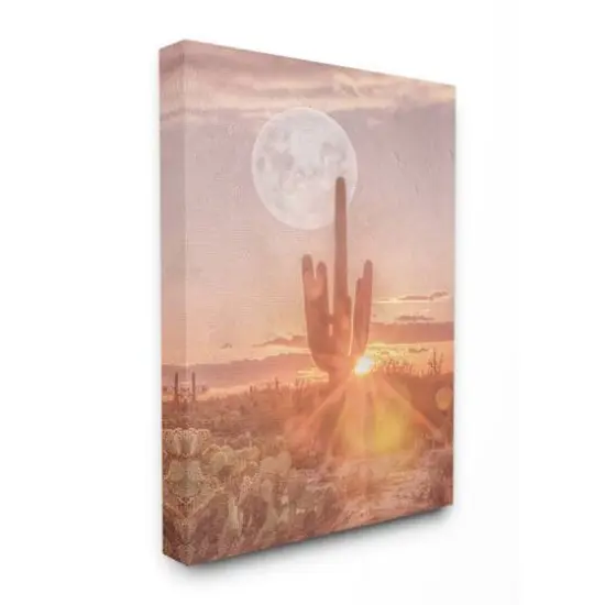 Stupell Industries Sunset Moonrise Canvas Wall Art {1}