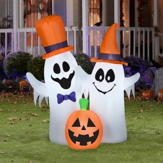 5.5ft. Airblown® Inflatable Halloween Creepy Ghosts & Pumpkin Scene {3}