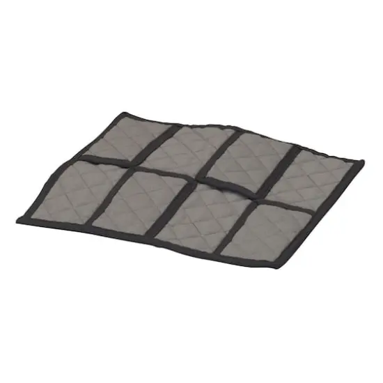 Household Essentials 19" Windowed Flatware Storage Chest Gray {8}