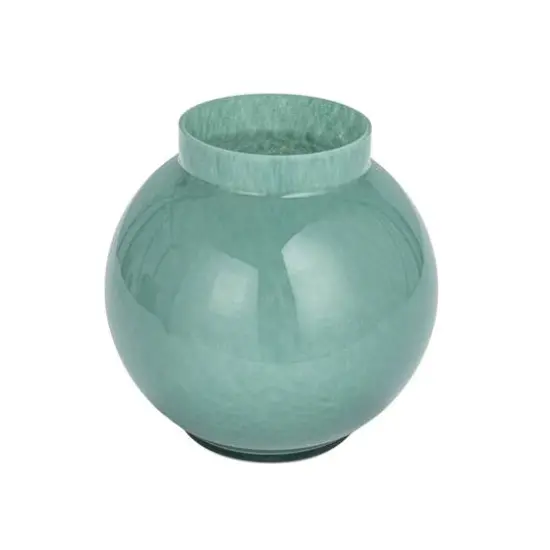 Hello Honey&reg; 7.25" Blue Round Glass Opaque Vase {6}