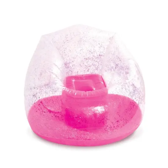 Make It Real 3C4G&reg; Pink Glitter Confetti Inflatable Chair {1}