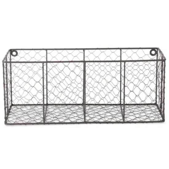DII&reg; Medium Gray Wall Mount Chicken Wire Baskets, 2ct. {4}