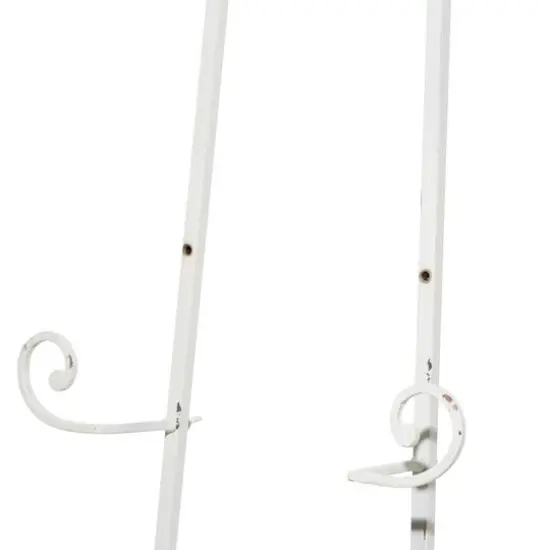 White Metal Country Cottage Easel, 61" x 20" x 27" {6}