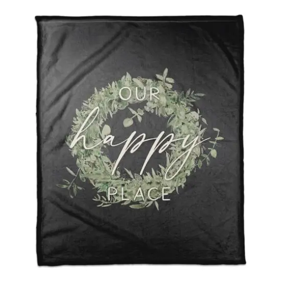 Our Happy Place Coral Fleece Blanket {1}