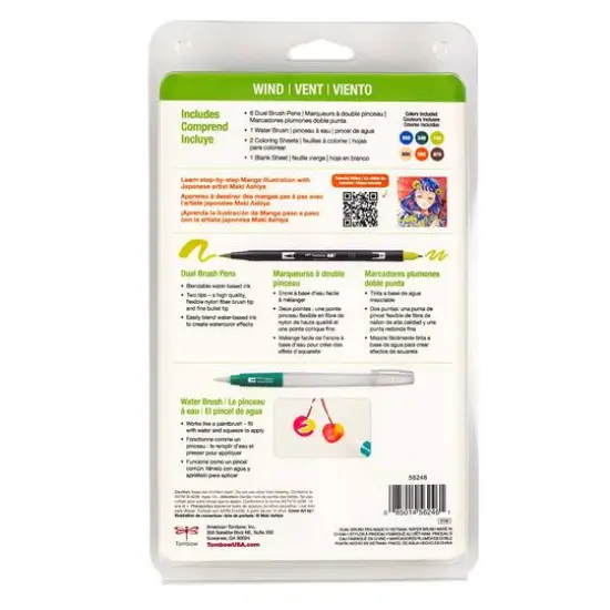 Tombow Wind Manga Illustration Dual Brush Pen Art Set {12}