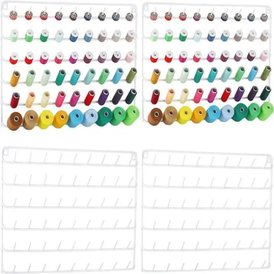 NEX&trade; White 54-Spool Wall-Mounted Sewing Thread Rack, 4ct. {1}