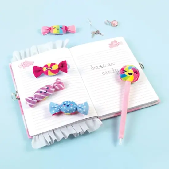 Make It Real&trade; 3C4G Candy Plush Pocket Locking Journal Set {4}