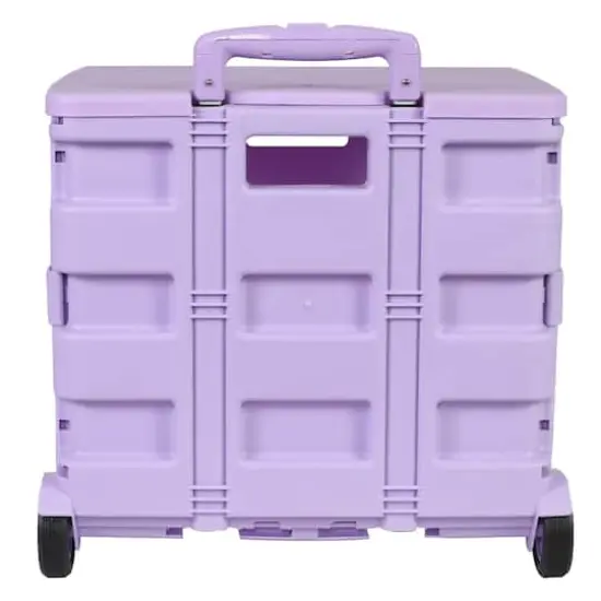Everything Mary Collapsible Rolling Cart with Lid Purple {4}