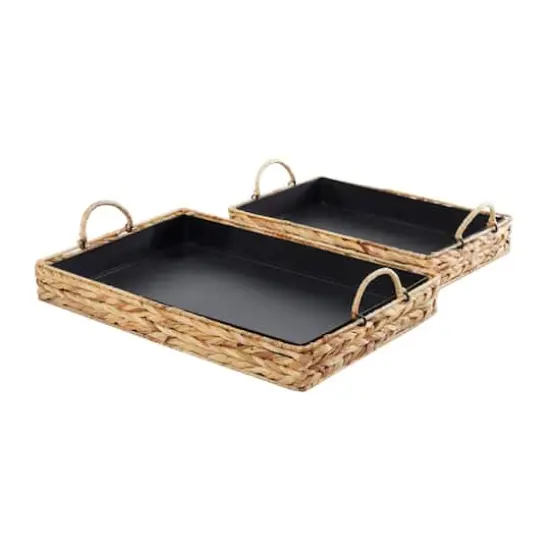 Handmade Bohemian Seagrass Nesting Tray Set {1}